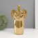 Ceramics candlestick for 1 candle "Angel" d = 3.5 cm gold 14x9.5x25 cm