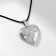 Piece on the lace "For a photo" Heart with a rose, color black silver on a black lace, 45 cm