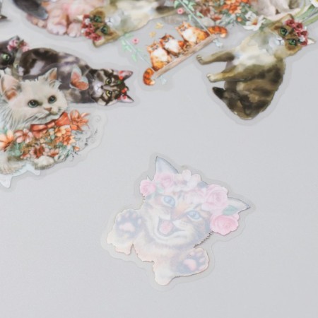 Stickers for creativity "Cats and flowers" set of 30 pcs 0.4x13x9.2 cm-2