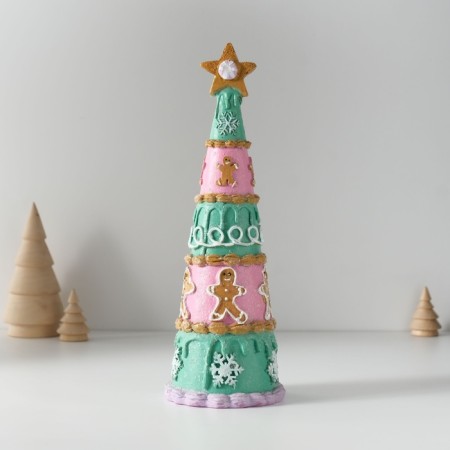 Souvenir Polystone "Fir -tree Fir -shaped with gingerbread" 9x8.5x25 cm