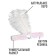 Carnival head bandage with a feather, white color