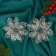 Christmas tree decoration "openwork flower" (set 2 pcs) 14 cm, silver