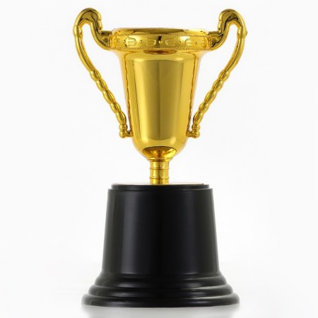 Cup 063C, award figure, gold, plastic stand, 13.2 x 7.1 x 7.1 cm.-2