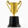 Cup 063C, award figure, gold, plastic stand, 13.2 x 7.1 x 7.1 cm.