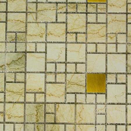 PVC panel mosaic marble with gold 955x480 mm pcs-1