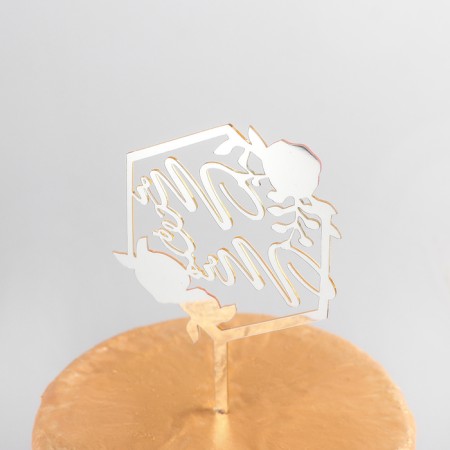 Topper for the newlyweds Cake, 15 × 9.5 cm-3