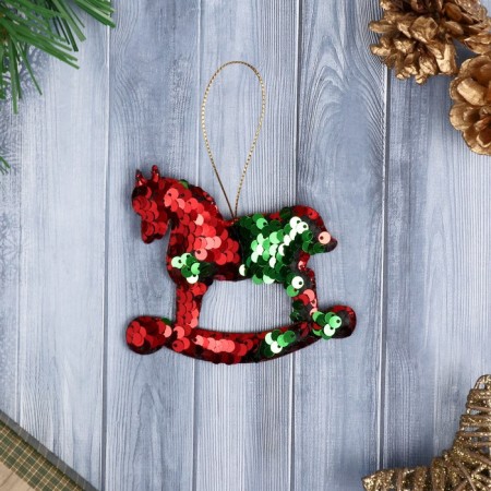 Soft suspension "Horse - Festive overflow" 9.5*8 cm, mix-1