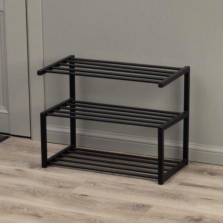 Shoe 3-tier 59 × 31 × 45 cm "six", black color-4