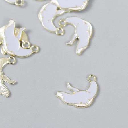 Decor for creativity metal, enamel "Skat" 1.5x2 cm