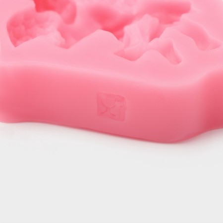 Mold Dolyana "Angel with an accordion", silicone, 9 × 7.4 × 2 cm, color mix-4