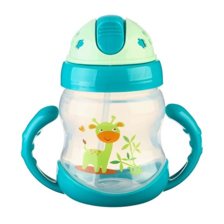 Children's stroke with silicone tube, 200 ml., With handles, color mix-2