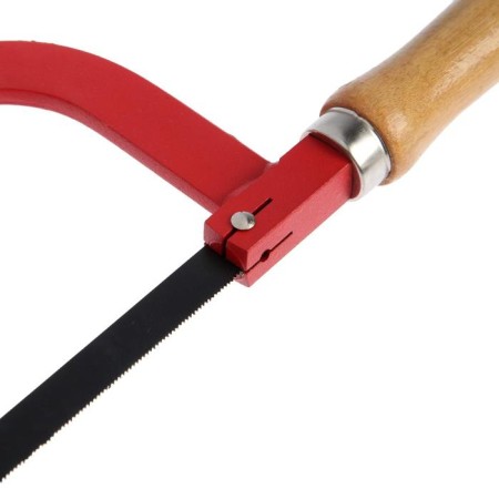 Hacksaw for metal tundra, wooden handle, two corners of the canvas, 300 mm-3