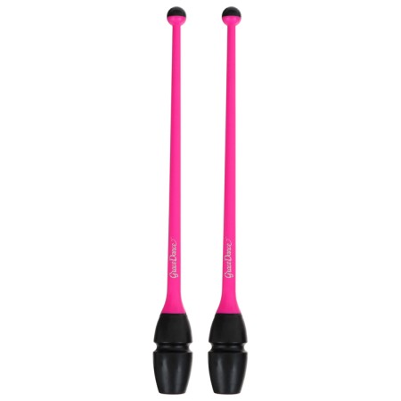 Bulas for rhythmic gymnastics inserted Grace Dance, 46 cm, pink/black color-2