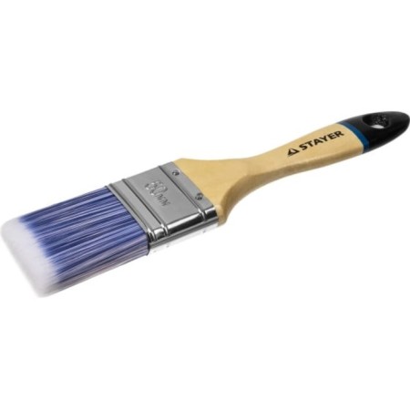 Brush flat bison 4-01007-038, artificial bristles, wooden pen, 38mm-2