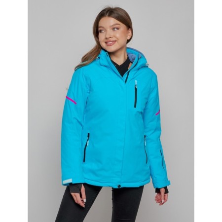 Ski jacket female, size 42, blue color-2