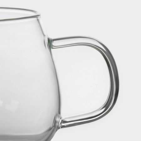 Glass mug Magistro "Valencia", 330 ml, 10 × 8 cm-2