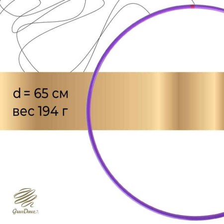Broke for rhythmic gymnastics Grace Dance, professional, d = 65 cm, purple color
