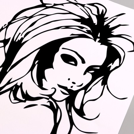 Stick 3D Interior girl 61*42cm-2