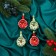 Decoration Christmas tree "Flash Fairy Tale" (set 4 pcs) 5x8 cm, green red