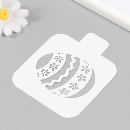 Plastic stencil "Egg" 9x9 cm-1