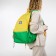 Backpack 2 of the lightning department, 4 outer pockets, yellow/green color
