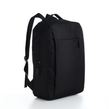 Youth backpack from textiles with lightning, 2 pockets, black color