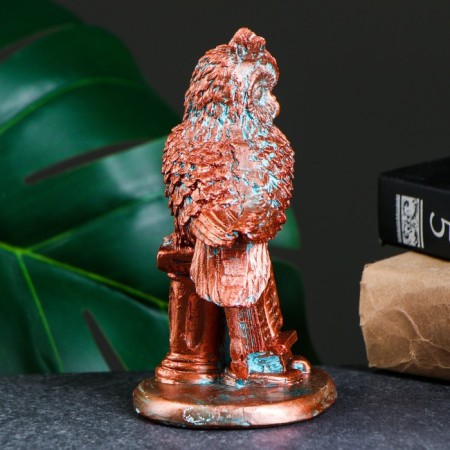 Figure "Filin on the pedestal" oxidized copper, 7.5x13x7.5cm-1