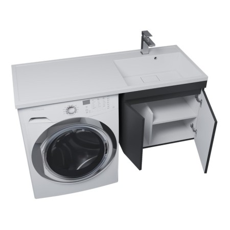 Tumbling for the washing machine Uperwood Magenta, 50 cm, suspended, black, with doors-11