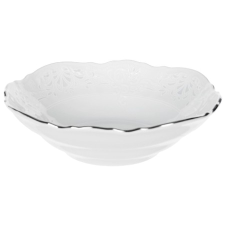 Round bernadotte salad, decor "Decol, Platinum layering", 13 cm