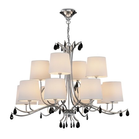 Suspended chandelier Mantra andrea, E14, 12x20W, 635 mm, chromium color