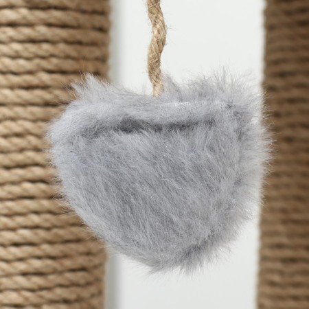 Rotonda clawberry with a toy, jute 35 x 35 x 50 cm, gray-4