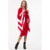 Cardigan female, size 50, red color, white
