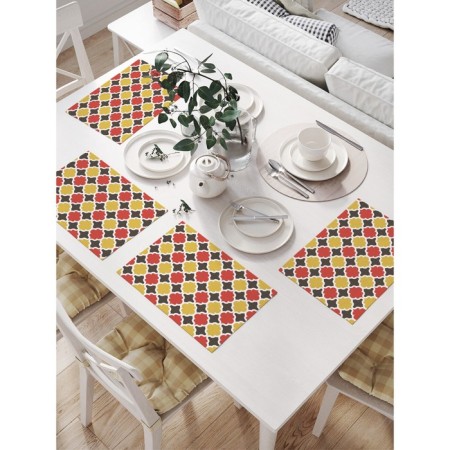 A set of napkins for setting the table "Classic ornament", rectangular, size 32x46 cm, 4 pcs