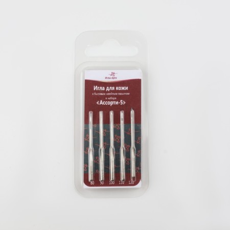Needles for household sewing machines, for skin, No. 80-120, 5 pcs-3