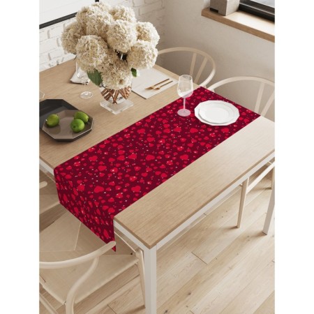 The path on the table "Random Hearts", Oxford, size 40x145 cm