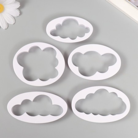 Catter for polymer clay "Cloud" set of 5 pcs 4.8x7.6 5.8x6.8 3.5x6.2 4.1x7.9 4.8x7 cm-1
