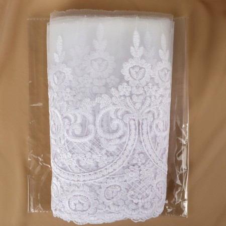Lace on a grid, 280 mm × 11 ± 1 m, white color-2