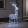 LED figure "Lace Deer" 60 × 105 × 18 cm, metal, 31 V, flicker, glow of white