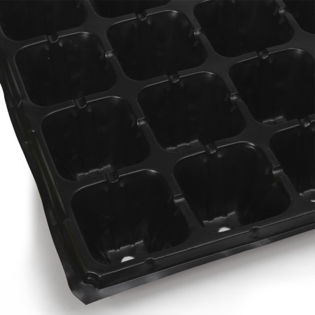 Cassette for seedlings, 32 cells, 110 ml, plastic, black, 53.5 × 27 × 5.5 cm, Greengo-8