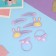 Shirley hair set (2 elastic bands 5 cm, 4 invisible 5.5 cm) butterfly, lilac