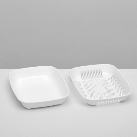 Rounded toilet with a mesh of 33.5 x 25 x 6 cm, white-5