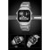 Men's washing watches, D-4.4 cm, alarm clock, calendar, metal strap, silver