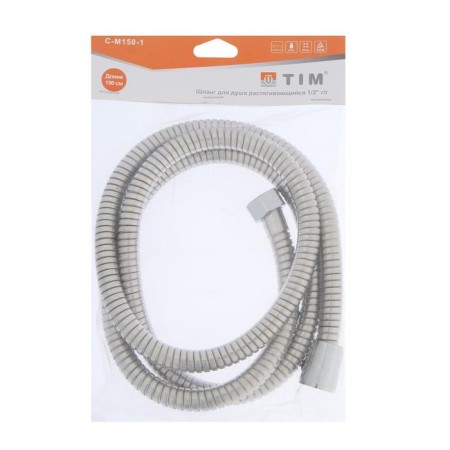 Shower hose TIM C-M150-1, 1/2 ", 150 cm, chrome-2