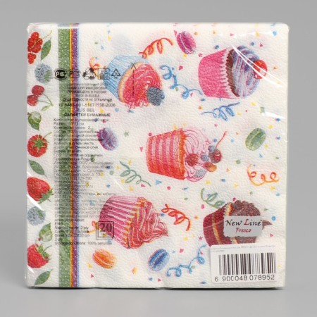 Paper Nev Line Fresco "Dessert", 2 layers, 33*33 cm, 20 pcs.-2