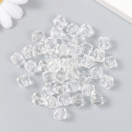Plastic beads "Crystal Multicarine Transparent" set 20 g 1x1x1 cm-1