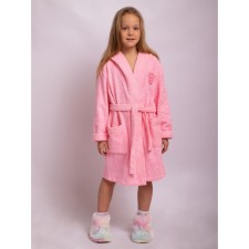 A dressing gown for a girl, height 164 cm, pink color