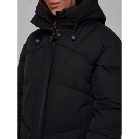 Coat insulated winter female, size 48, black color-13