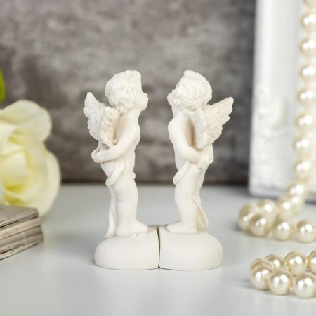Souvenir Polystone "Angels Kiss on the Heart" set 2 pcs 6x4x3.5 cm-3