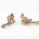 Earrings Metal "melting" drops, color gold