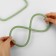 Embroidery hoops, flexible rectangle, 22 × 18 cm, olive color